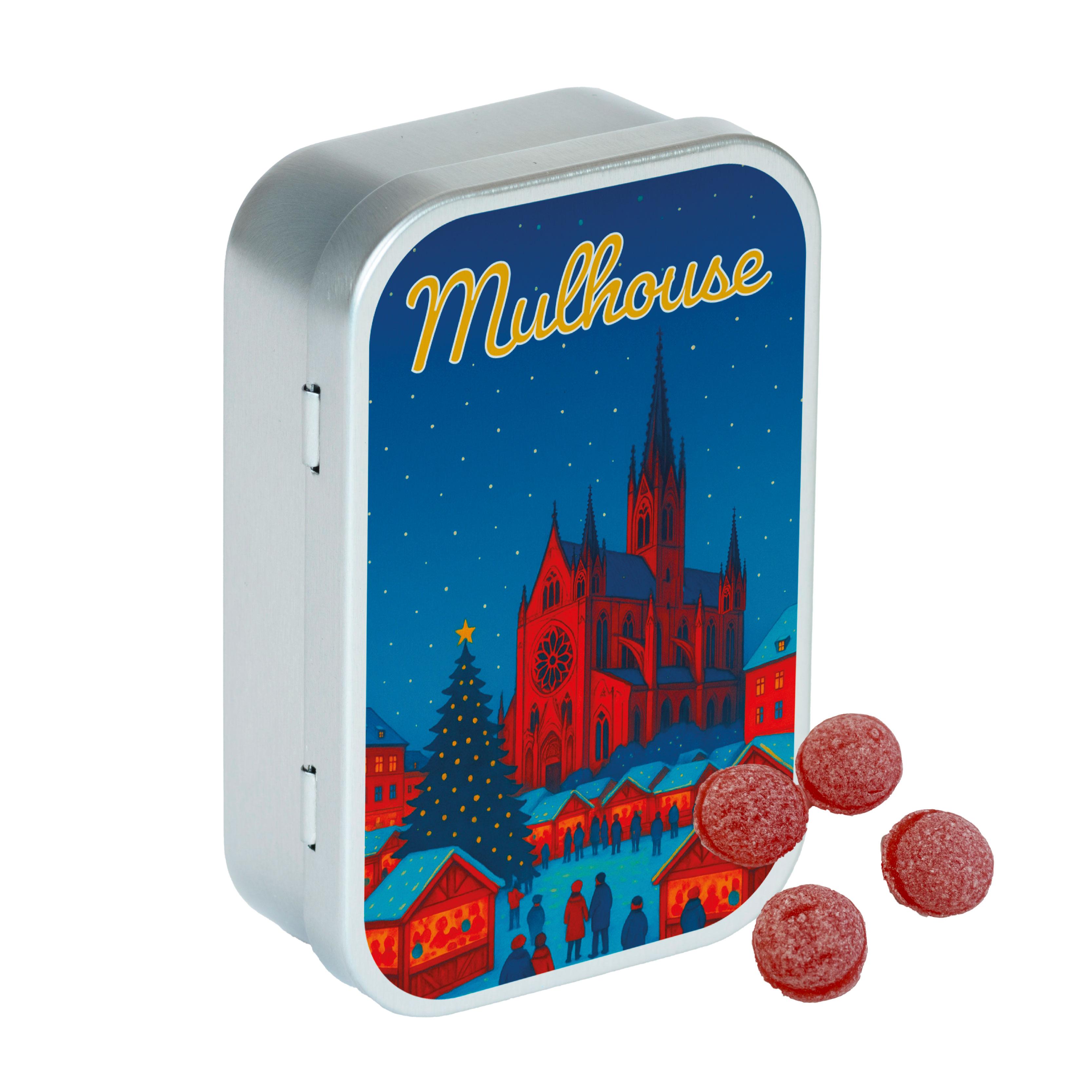 Boîte inédite Marché de Noël Mulhouse - bonbon cerise 50g