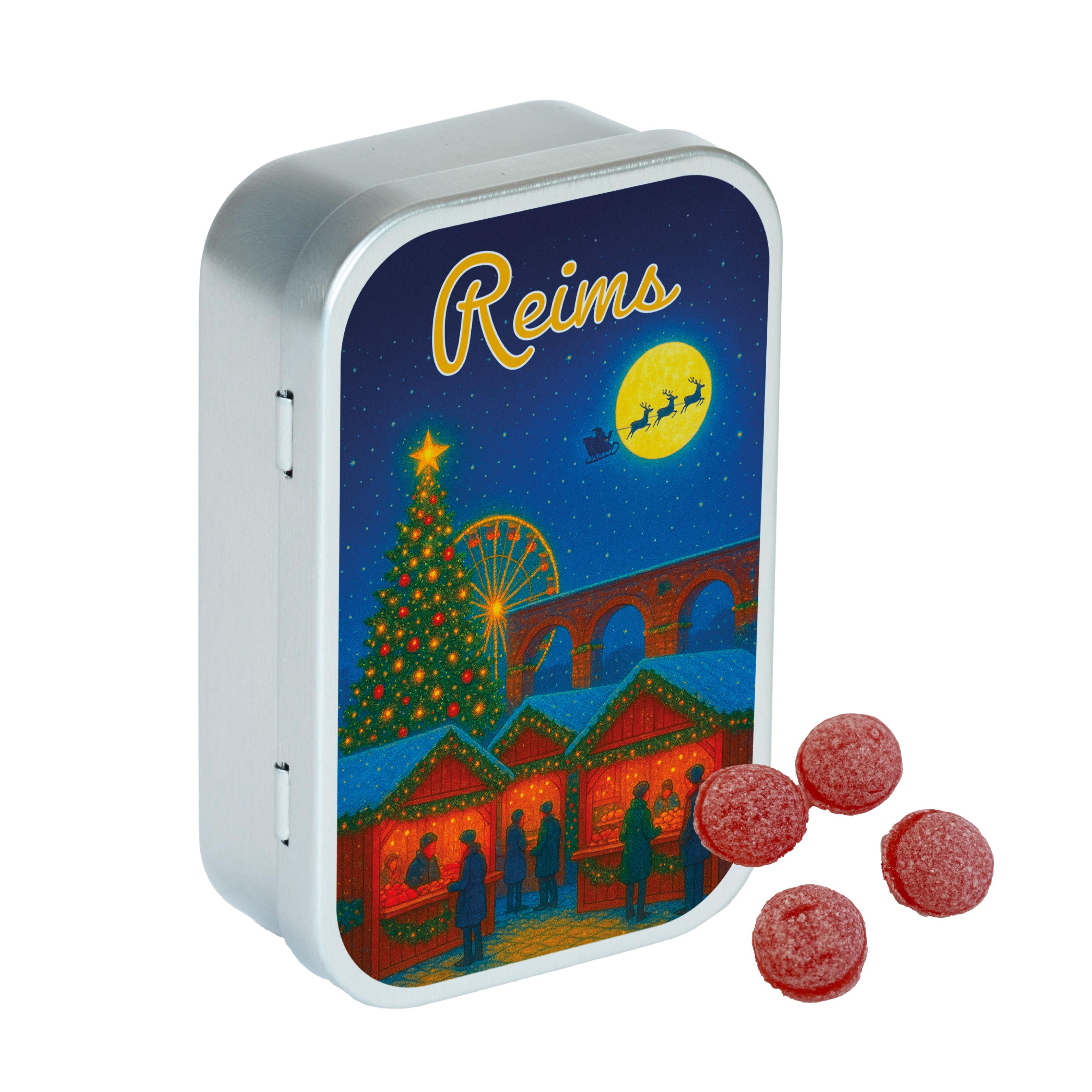 Boîte inédite Marché de Noël Reims - bonbon cerise 50g