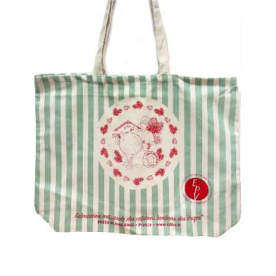 Sac tissu inédit "EPV" vert 