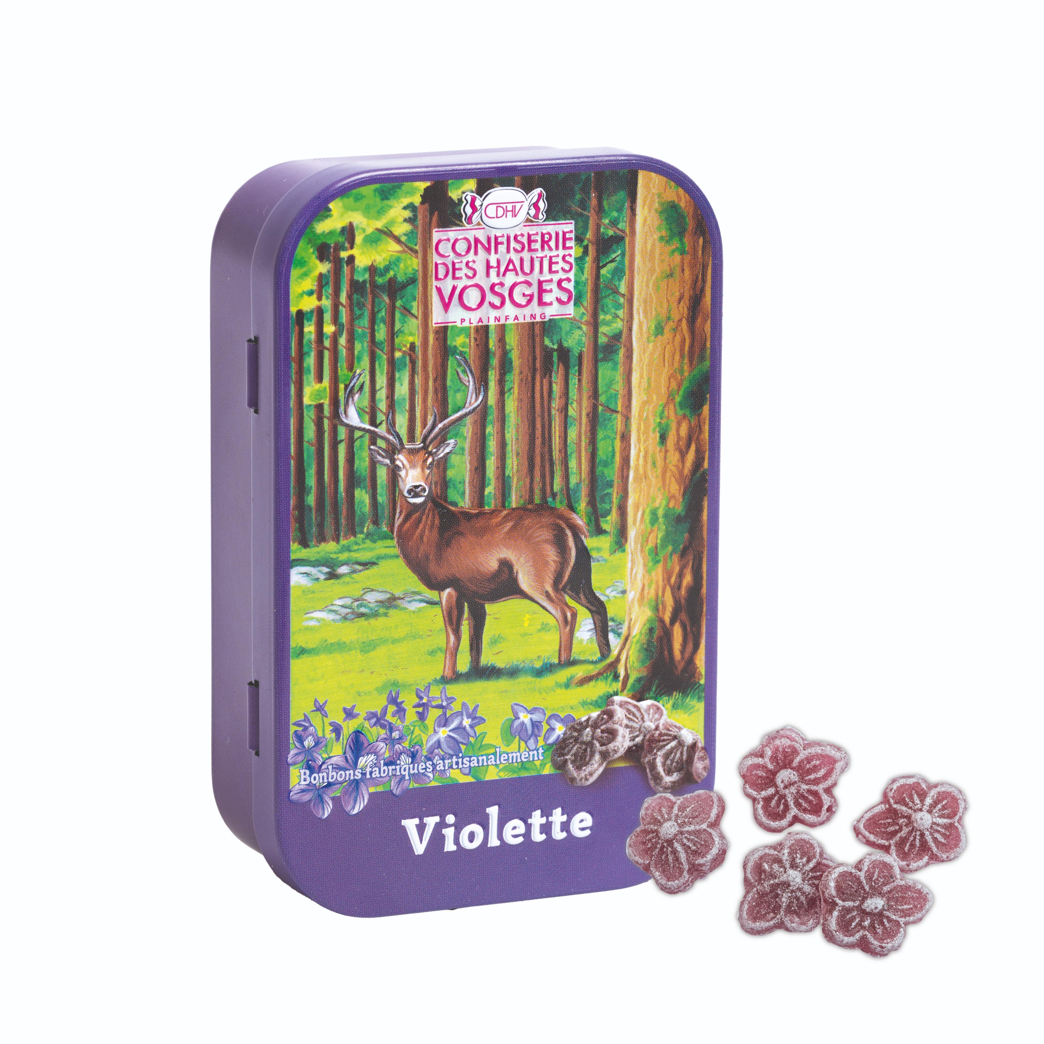 Boîte de bonbons Violette 70 g