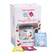 Coffret dégustation mug + dosettes de brisures de bonbons - bleu