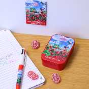 Pack "Coquelicot" - boîte de bonbons + magnet + stylo 