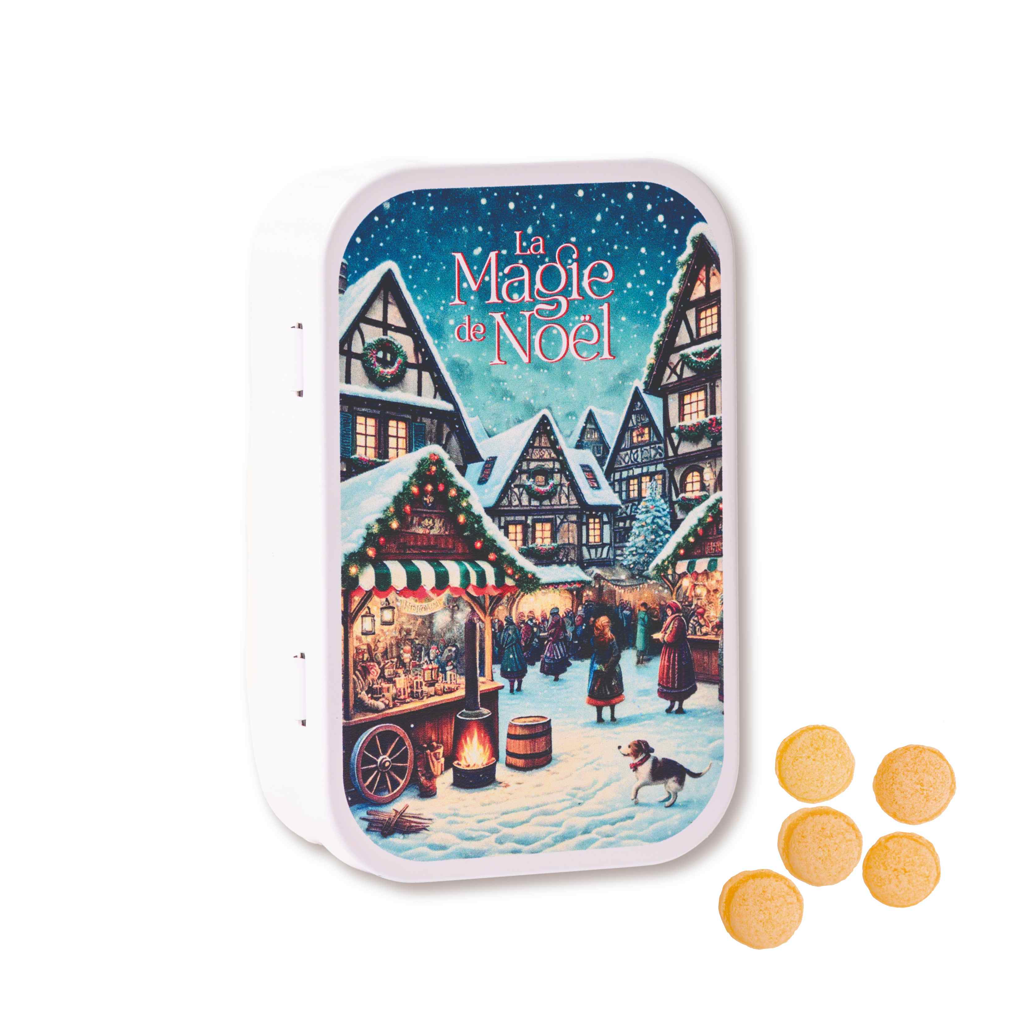 Boîte Magie de Noël - bonbons Pomme - Cannelle 50 g 