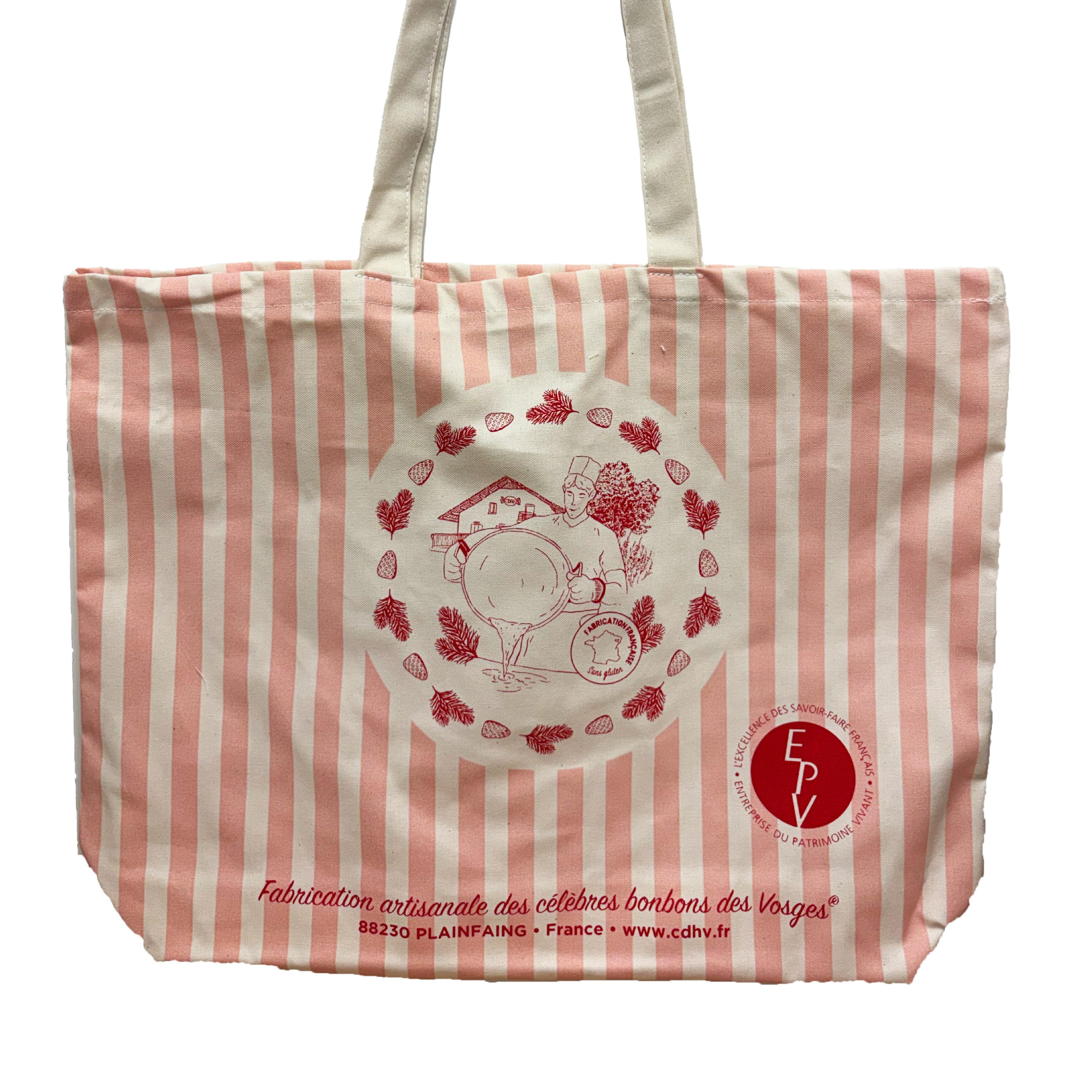 Sac tissu inédit "EPV" rose