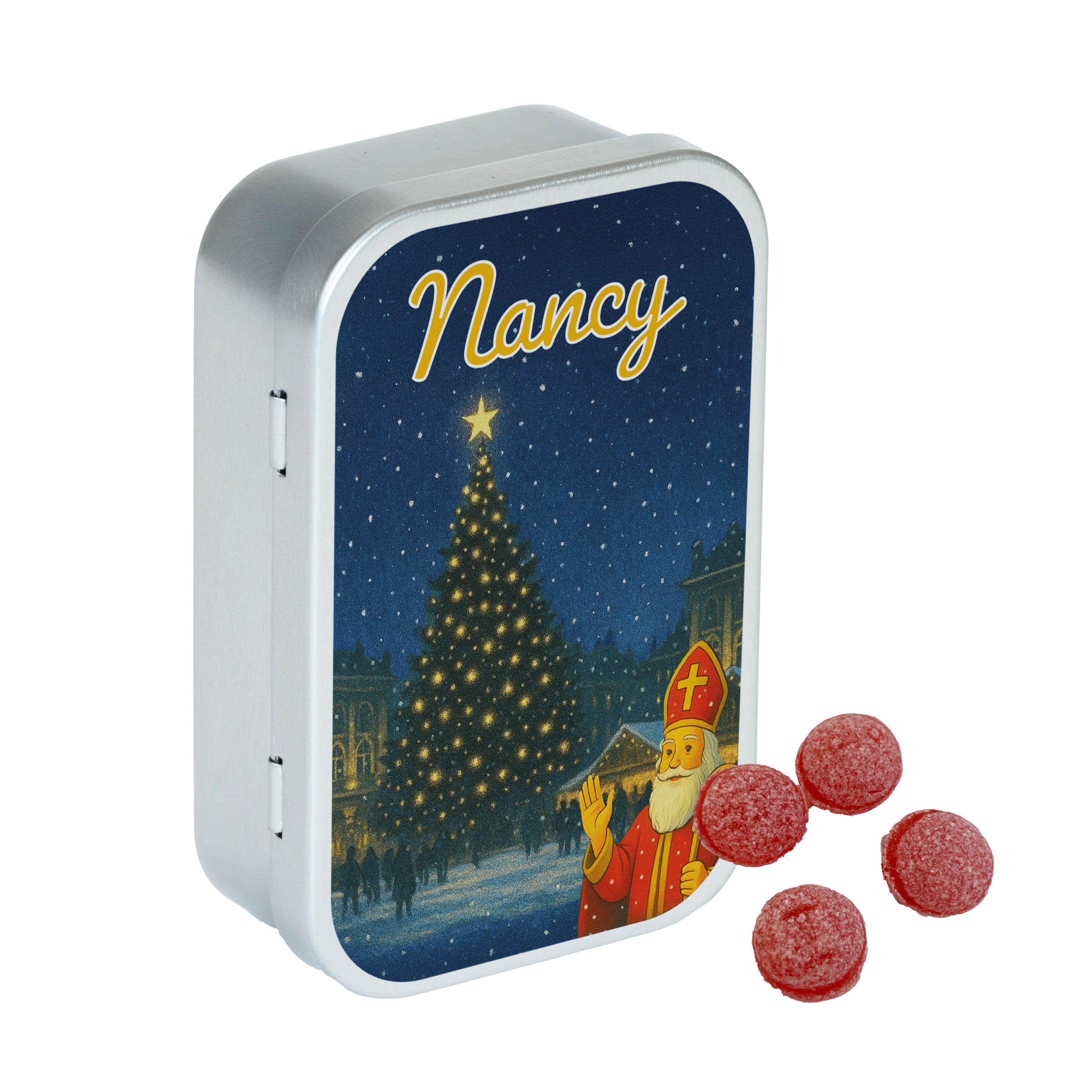 Boîte inédite Marché de Noël Nancy - bonbon cerise 50g