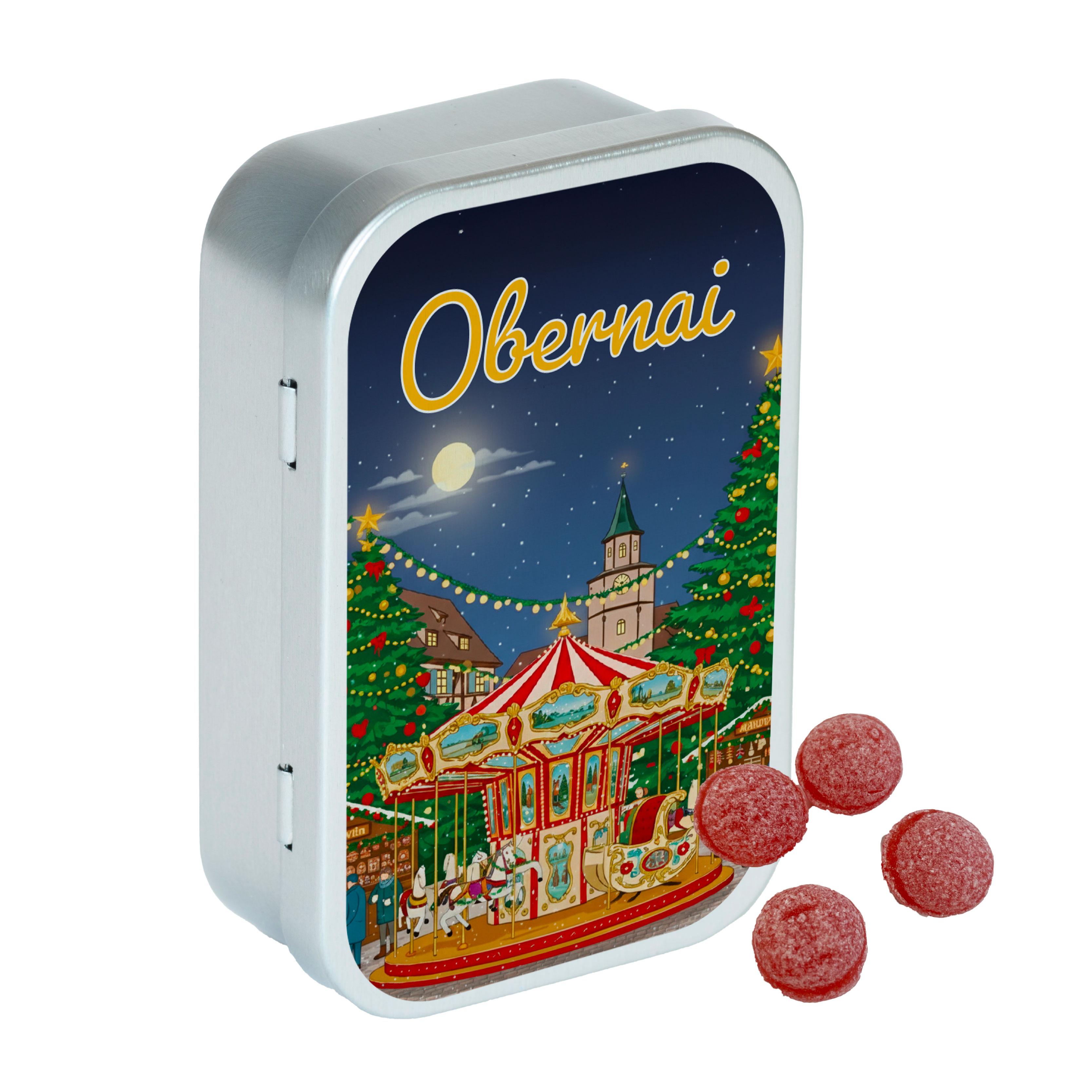 Boîte inédite Marché de Noël Obernai - bonbon cerise 50g
