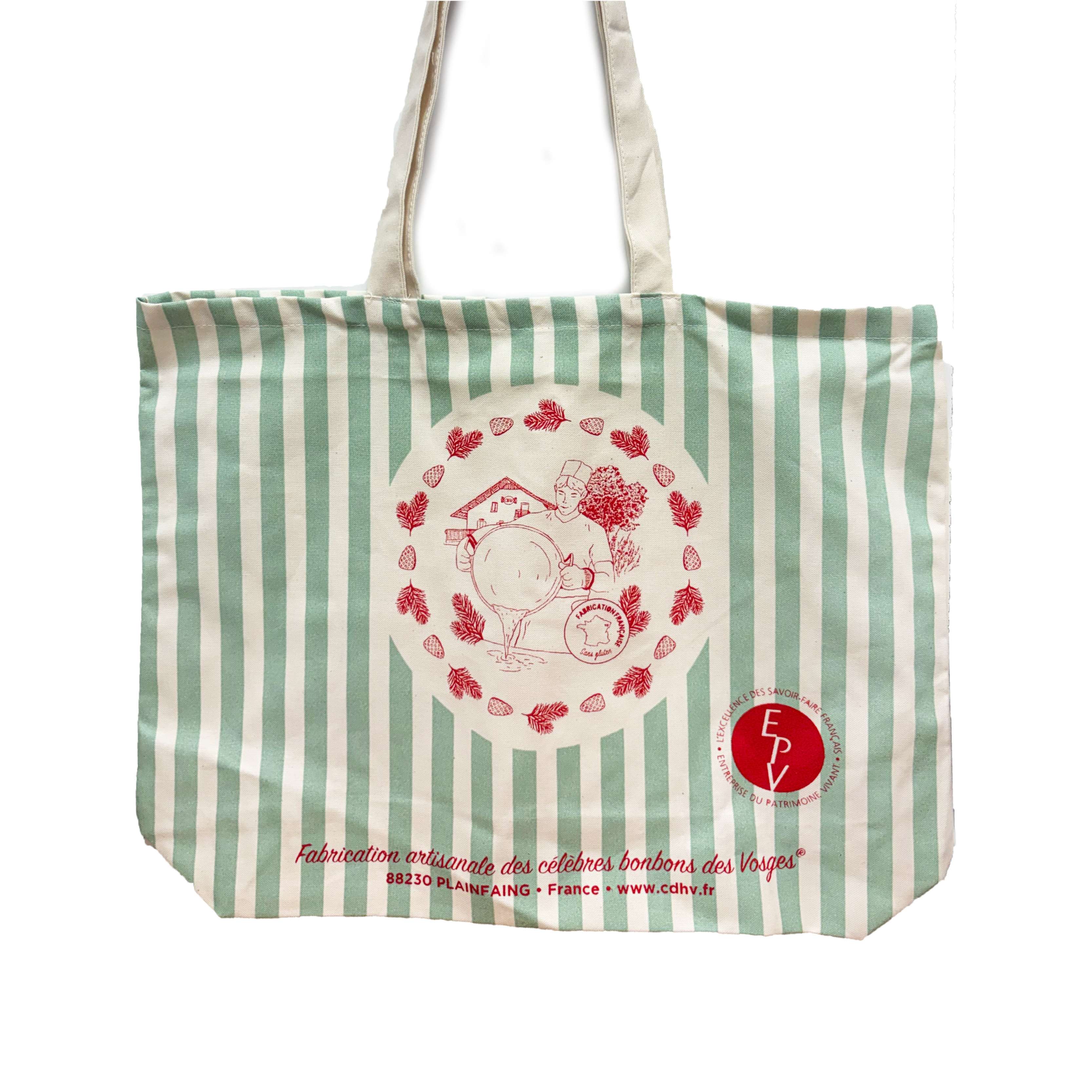 Sac tissu inédit "EPV" vert 